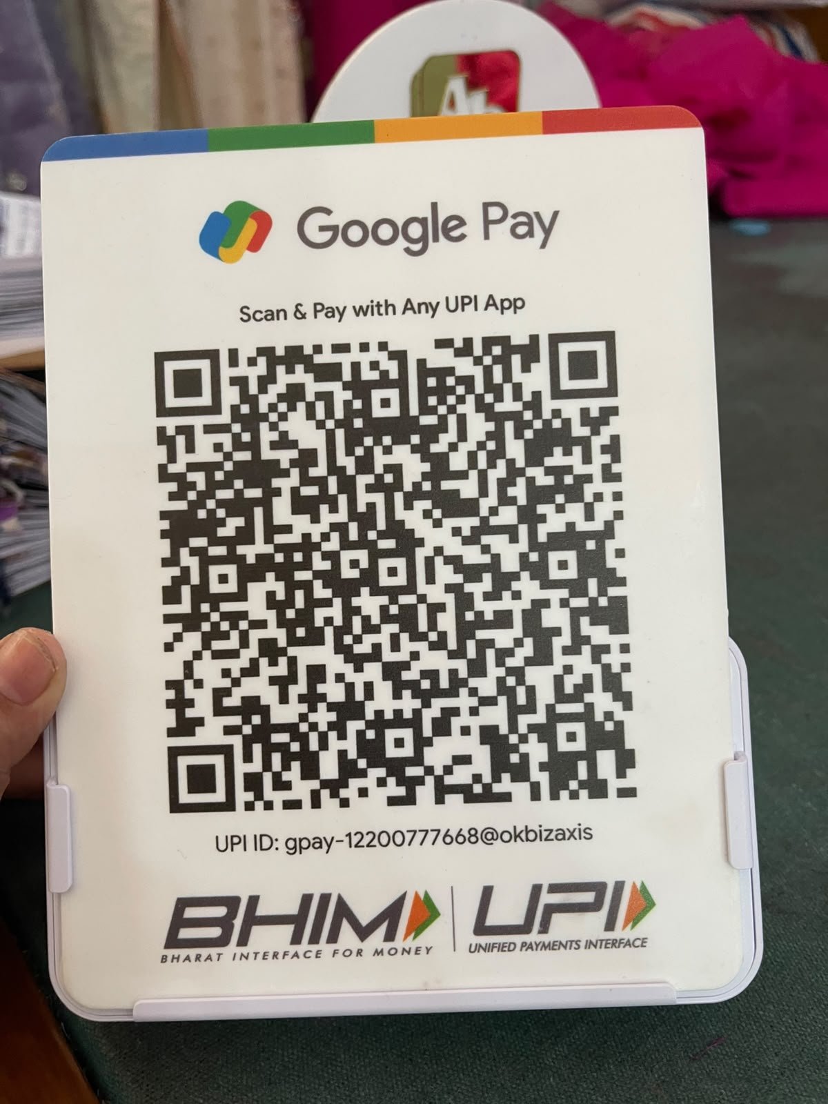 Aman Boutique bank details QR code